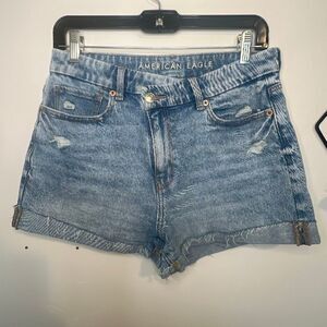 American Eagle curvy mom Jean stretch denim shorts 6